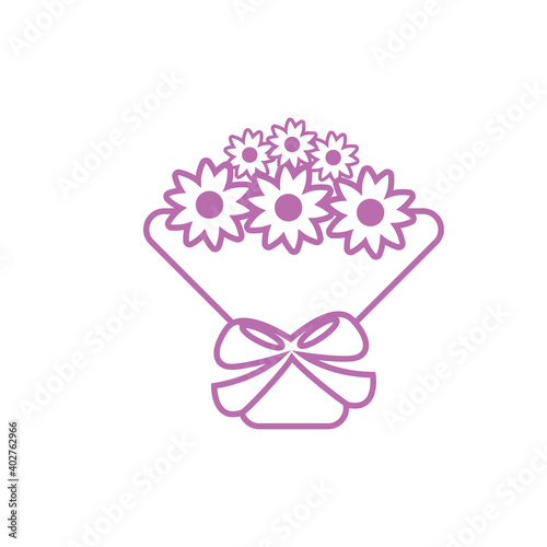 Bouquet icon design template vector isolated illustration