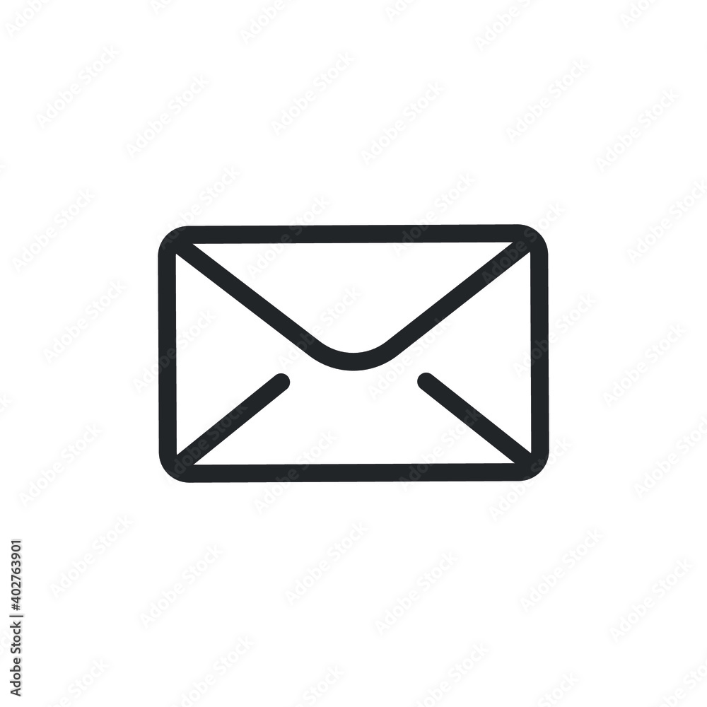 Envelope mail line icon for web template and app. Vector illustration design on white background. EPS 10 Envelope mail line icon for web template and app. Vector illustration design on white background. EPS 10