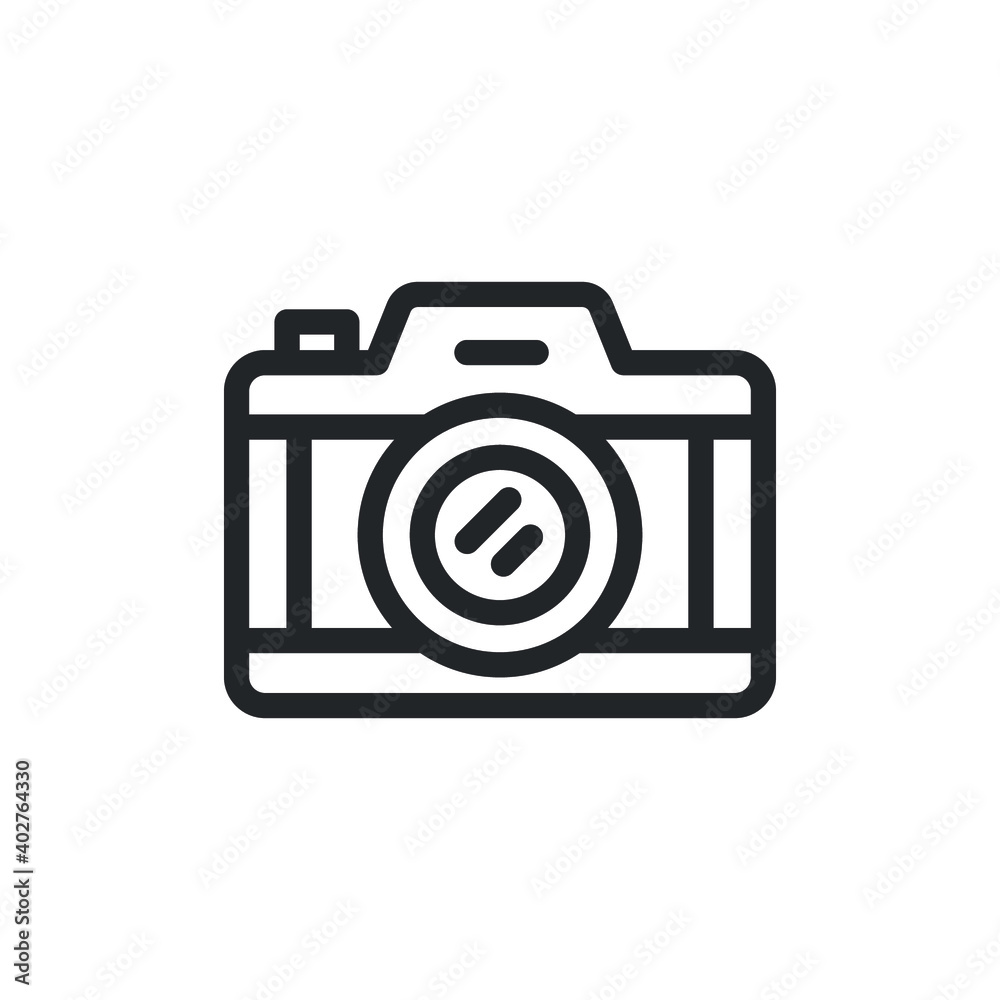 Photo camera line icon for web template and app. Vector illustration design on white background. EPS 10 Photo camera line icon for web template and app. Vector illustration design on white background. EPS 10