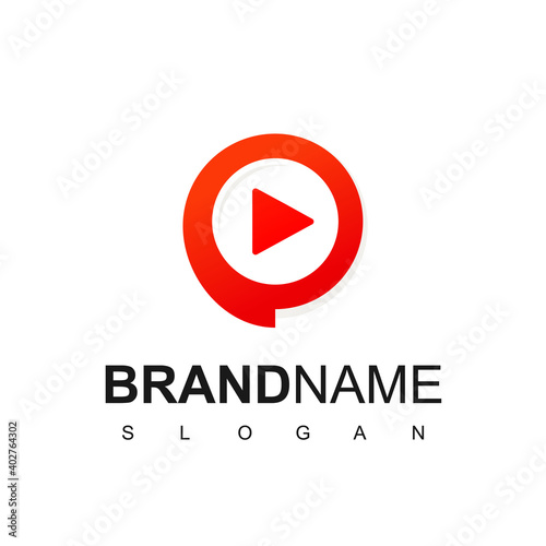 Video Chat Logo Template, Media Player Icon Free Download Video Chat Logo Template, Media Player Icon - GFXLoad