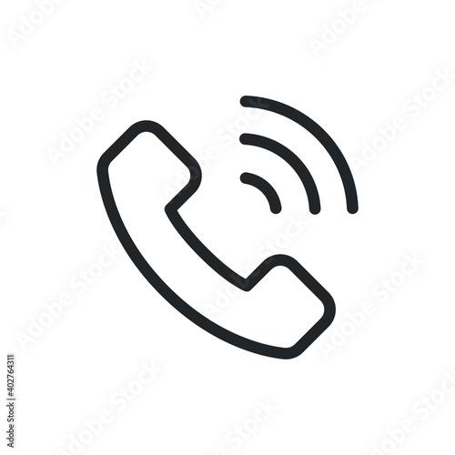Phone call line icon for web template and app. Vector illustration design on white background. EPS 10