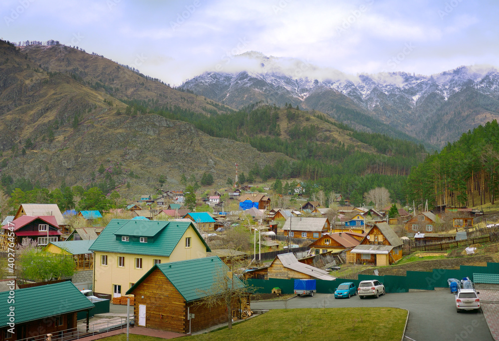 The village of Chemal in the Altai mountains