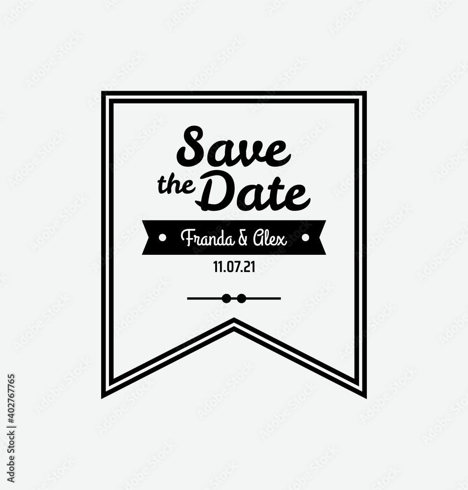 Wedding invitation vector graphic of save the date, perfect for wedding, invitation, couple, fiance, etc Wedding invitation vector graphic of save the date, perfect for wedding, invitation, couple, fiance, etc