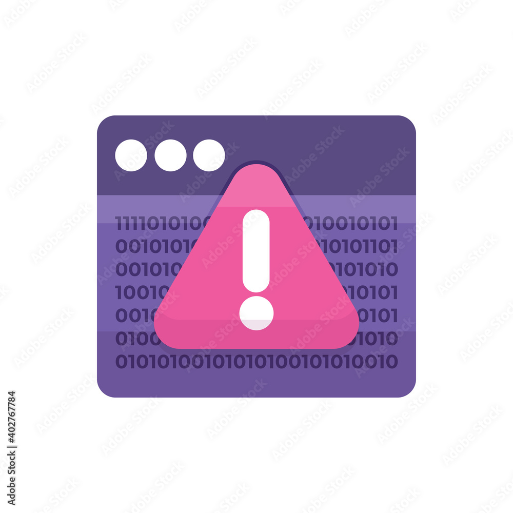 vector concept illustration of an error program icon or a program experiencing a bug. screen or coding table and warning or exclamation mark symbols. flat style. design elements. vector concept illustration of an error program icon or a program experiencing a bug. screen or coding table and warning or exclamation mark symbols. flat style. design elements.
