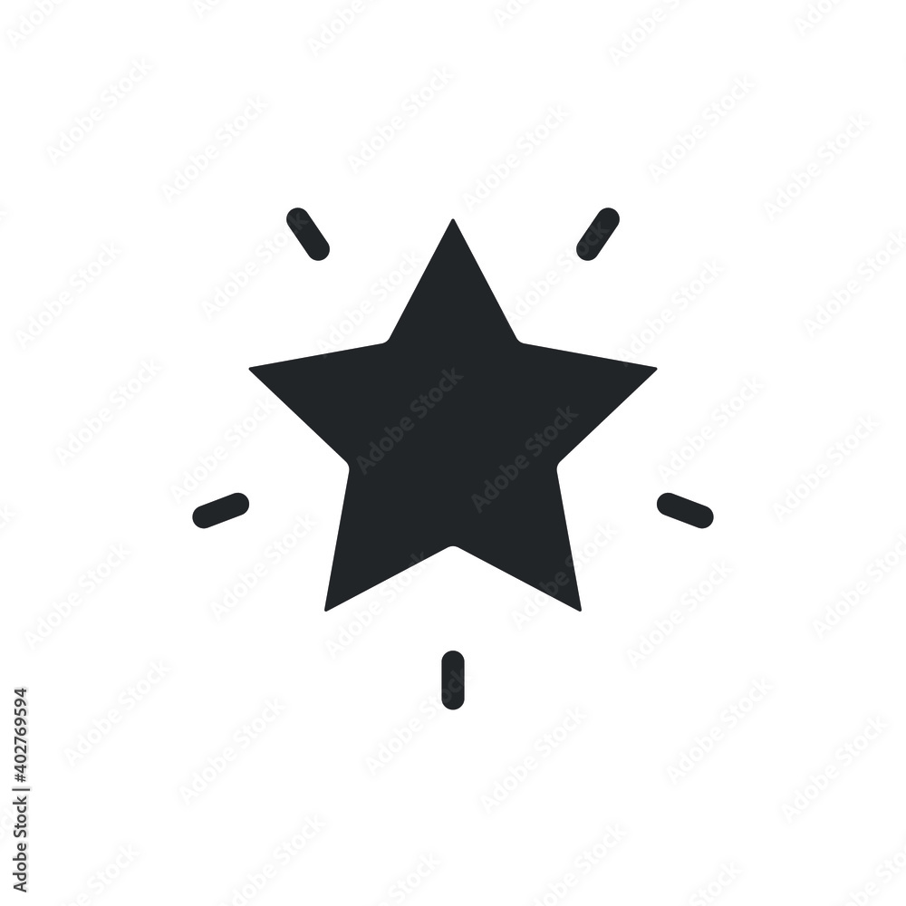 Favorites star glyph icon for web template and app. Vector illustration. design on white background. EPS 10 Favorites star glyph icon for web template and app. Vector illustration. design on white background. EPS 10