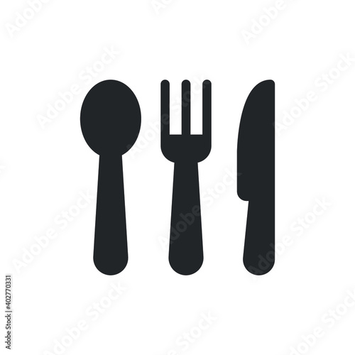 Cultery glyph icon for web template and app. Vector illustration. design on white background. EPS 10