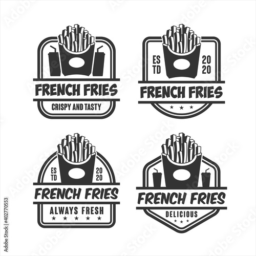 French Fries design logo collection