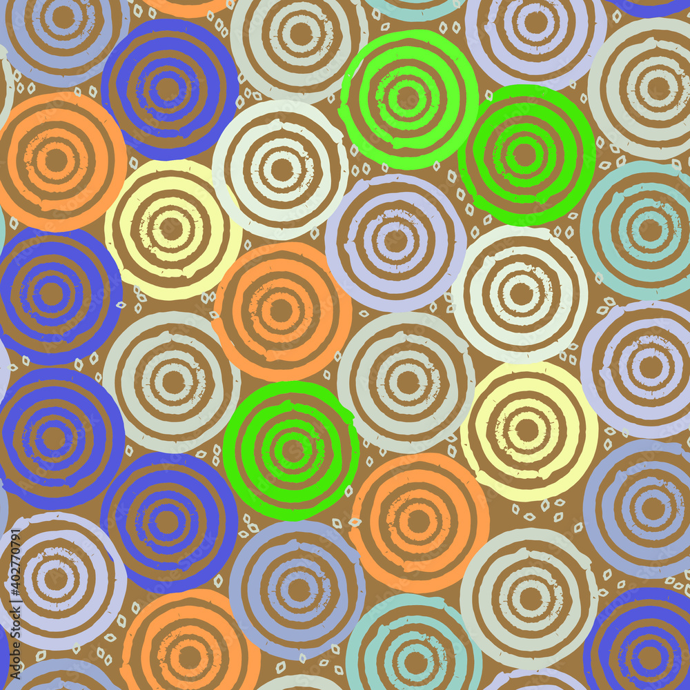 abstract colorful circle minimalist texture with colorful leaf and flower pattern on colorful.