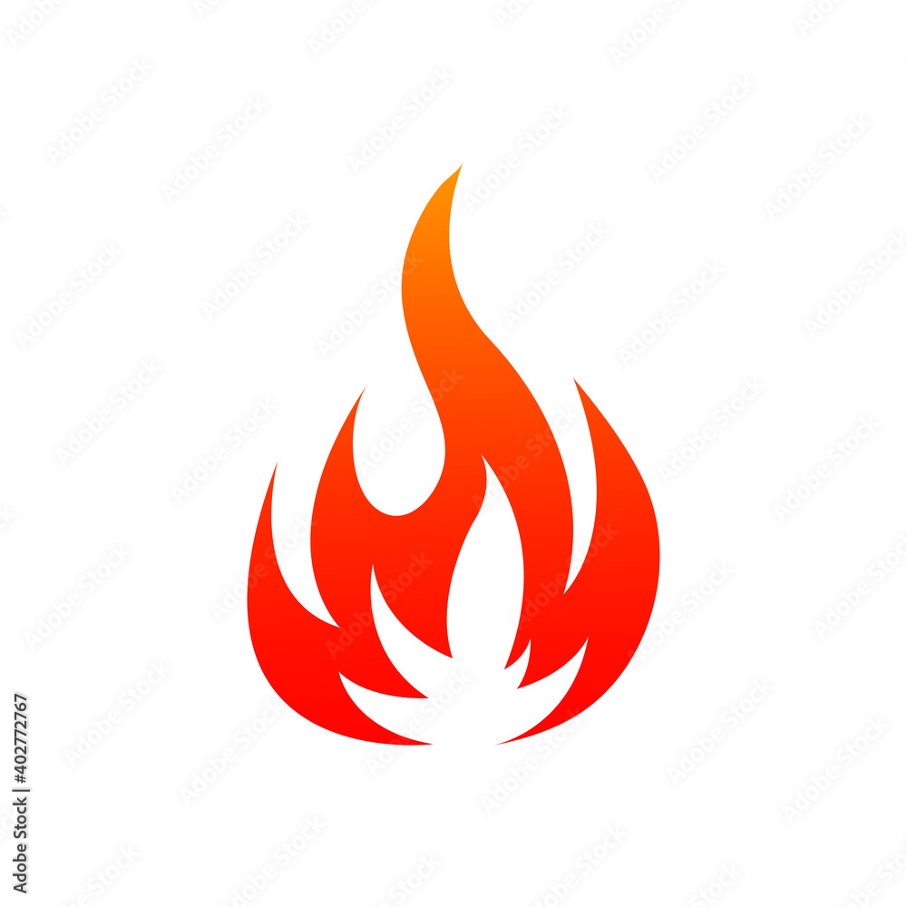 Fire with sparks isolated icon. Vector blazing burning flames, bonfire or campfire symbol Fire with sparks isolated icon. Vector blazing burning flames, bonfire or campfire symbol