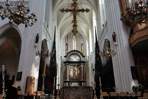 Cathedral of Our Lady interior, Antwerp, Belgium photo