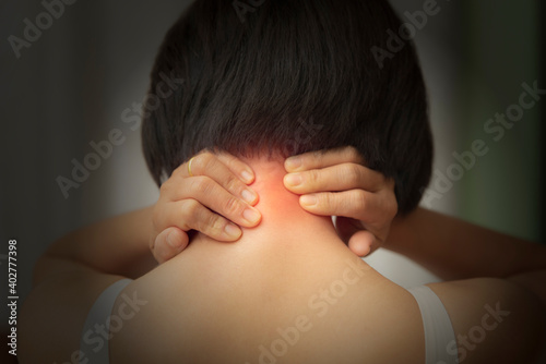 Pain in the nape of the neck, photo