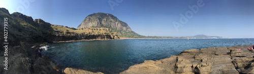 산방산 용머리 해안 파노라마 사진 photo