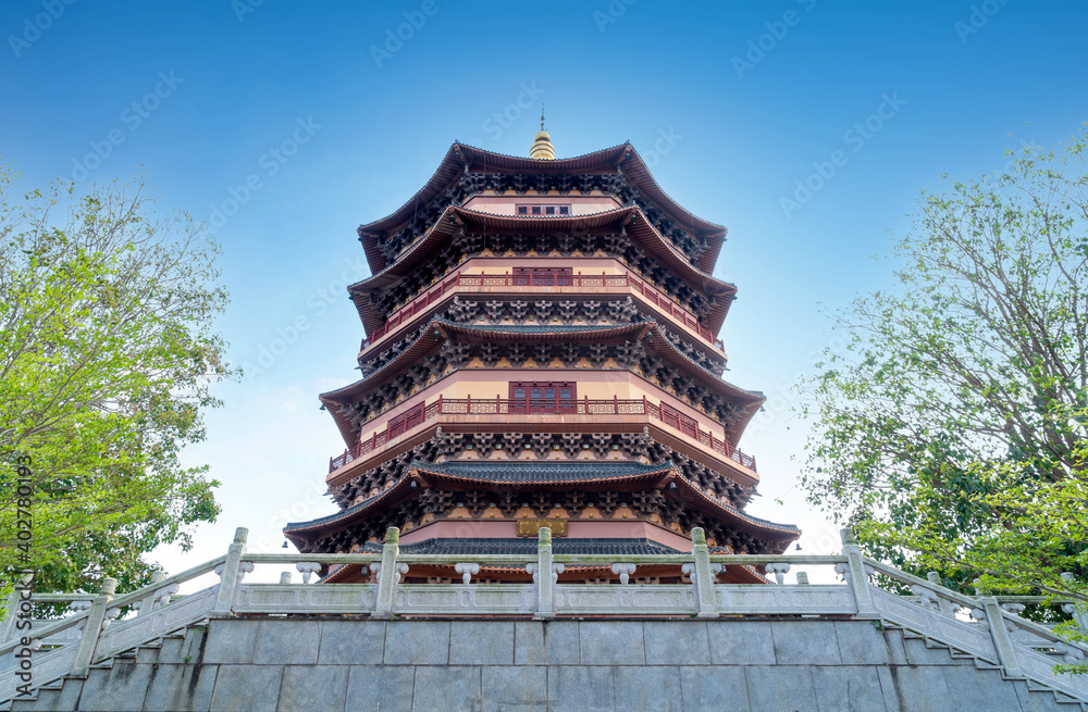 Chinese classical architecture: pagoda. Boao, Hainan. Chinese classical architecture: pagoda. Boao, Hainan.