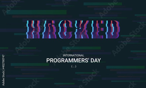 Background for international programmers day with text effect. Vector Illustration