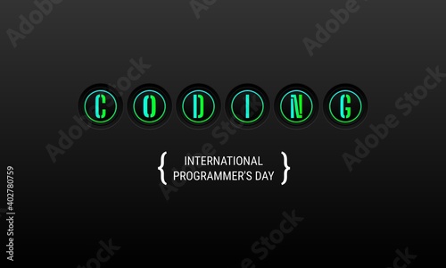 International day programmer background. Suitable for posters, banners, websites, etc. Vector Illustration