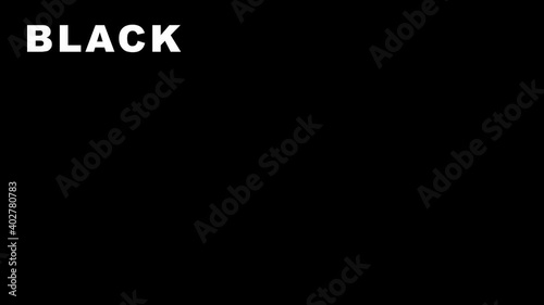 black history month animated text