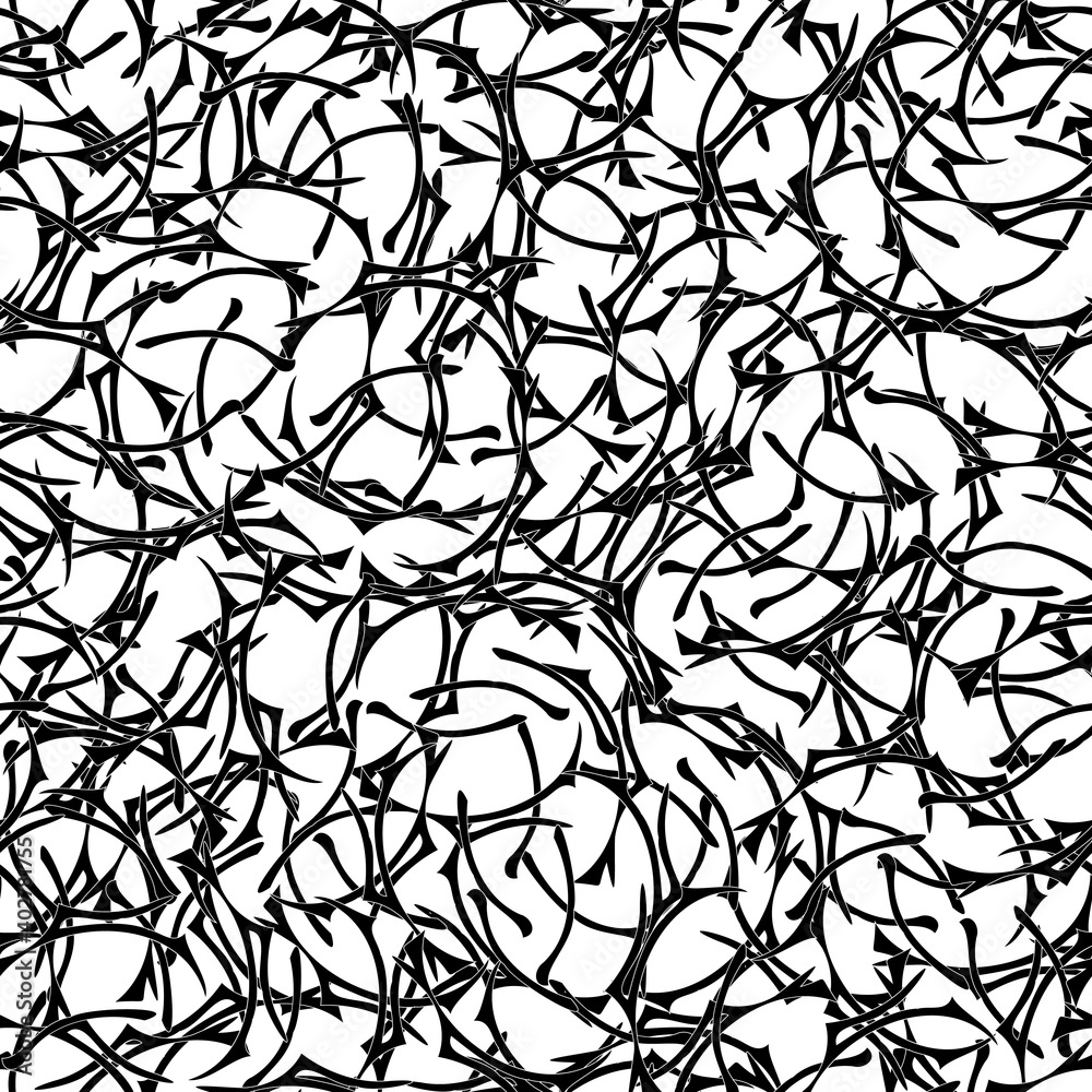 Fototapeta premium Black and white grunge background seamless pattern