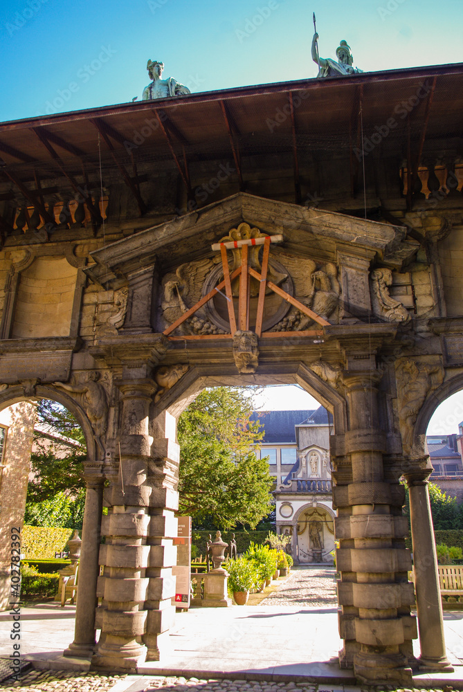 Naklejka premium Corners of the city of Antwerp, Belgium, streets and monuments