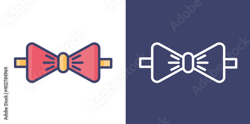 bow ties Filled Line and Outline for your website design, icon, logo, app. Vector Premium EPS10