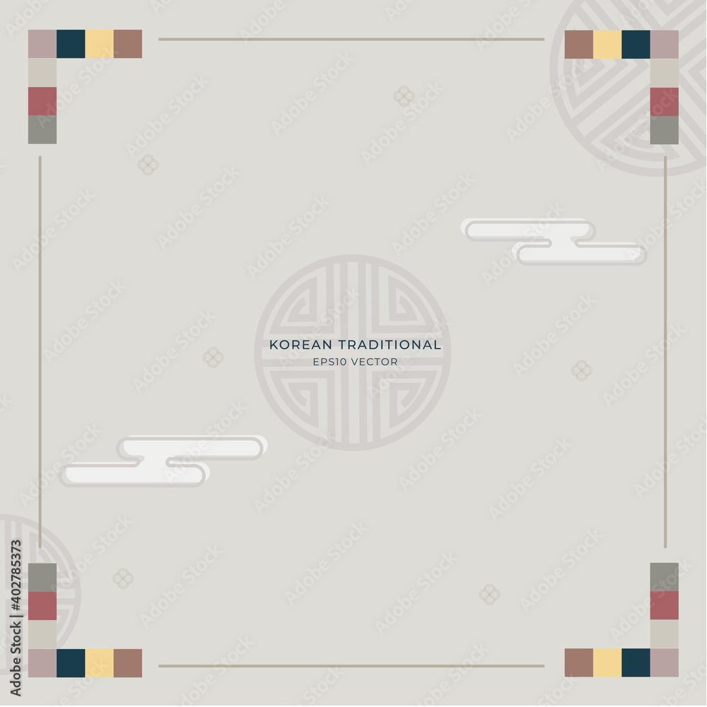 한국전통배경 korean tradition background Stock Vector | Adobe Stock