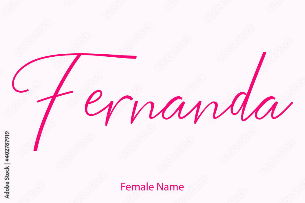Fernanda Female Name - in Stylish Lettering Cursive Typography Text