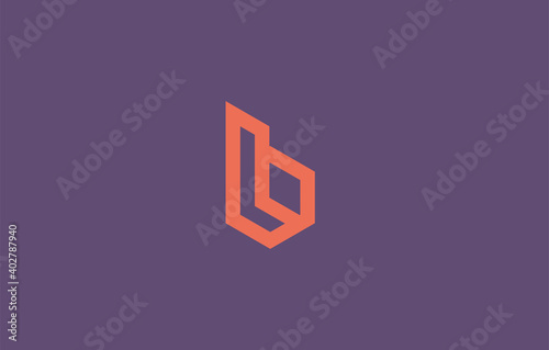 connected letter LB, BL logo design in hexagon shape