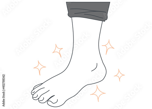 綺麗になった足のイラスト
