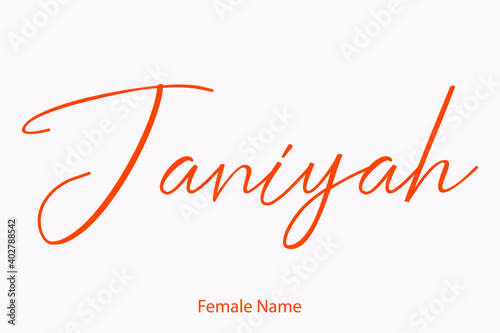  Janiyah Female Name - in Stylish Lettering Cursive Typography Text