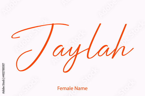 Fotografi Jaylah Female Name - in Stylish Lettering Cursive Typography Text