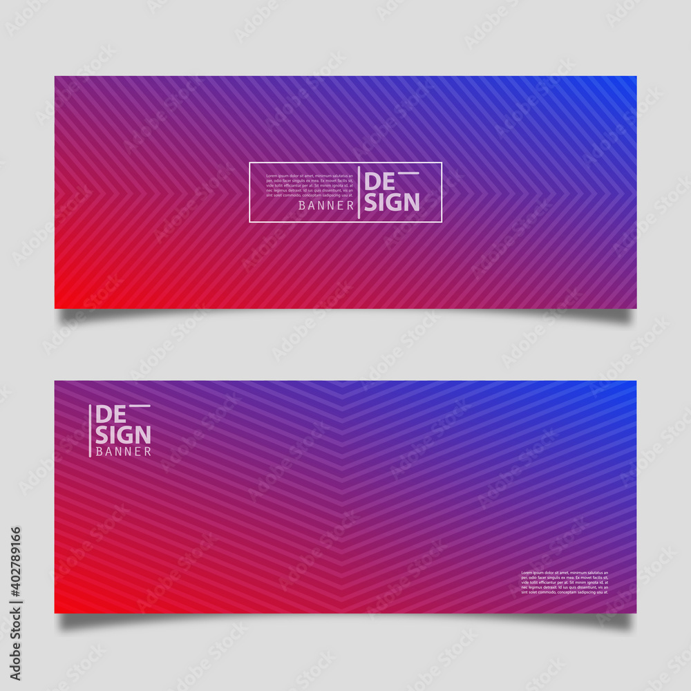 Set of gradient web banner template design best for online advertisement, flyer, bussiness card, web header.