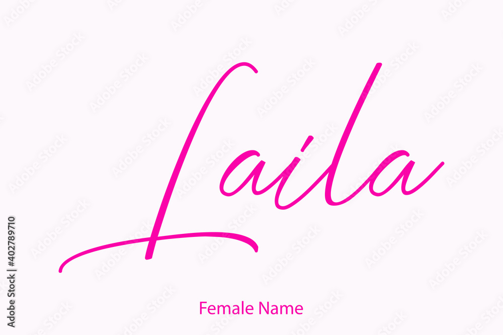 Laila Female name - Beautiful Handwritten Lettering Modern Calligraphy Text Laila Female name - Beautiful Handwritten Lettering Modern Calligraphy Text