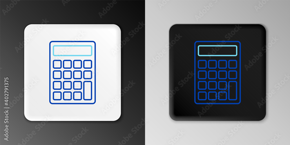 Line Calculator icon isolated on grey background. Accounting symbol. Business calculations mathematics education and finance. Colorful outline concept. Vector. Line Calculator icon isolated on grey background. Accounting symbol. Business calculations mathematics education and finance. Colorful outline concept. Vector.