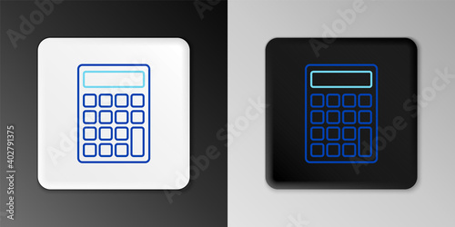 Line Calculator icon isolated on grey background. Accounting symbol. Business calculations mathematics education and finance. Colorful outline concept. Vector.