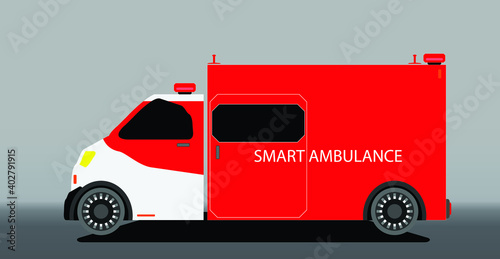 autonomous  Smart Ambulance  van car 