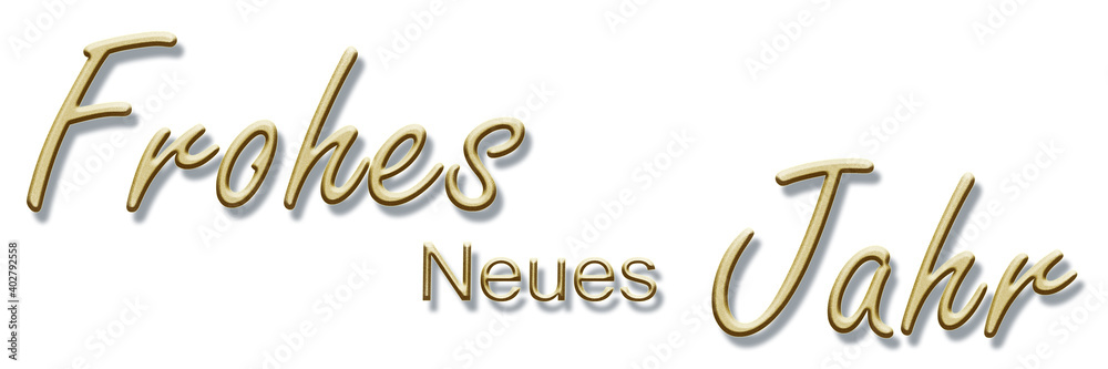 Frohes neues Jahr 3d auf weißem Hintergrund Frohes neues Jahr 3d auf weißem Hintergrund