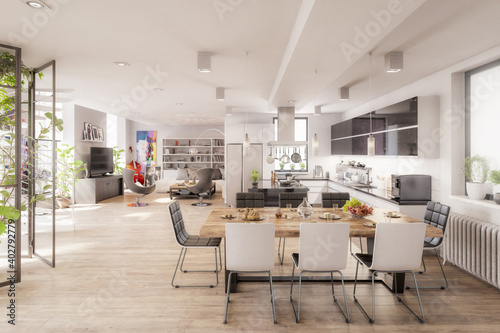Luxury Residential Loft In Design - 3d visualization
