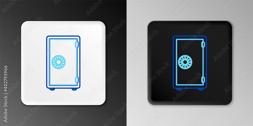 Line Safe icon isolated on grey background. The door safe a bank vault with a combination lock. Reliable Data Protection. Colorful outline concept. Vector. Line Safe icon isolated on grey background. The door safe a bank vault with a combination lock. Reliable Data Protection. Colorful outline concept. Vector.