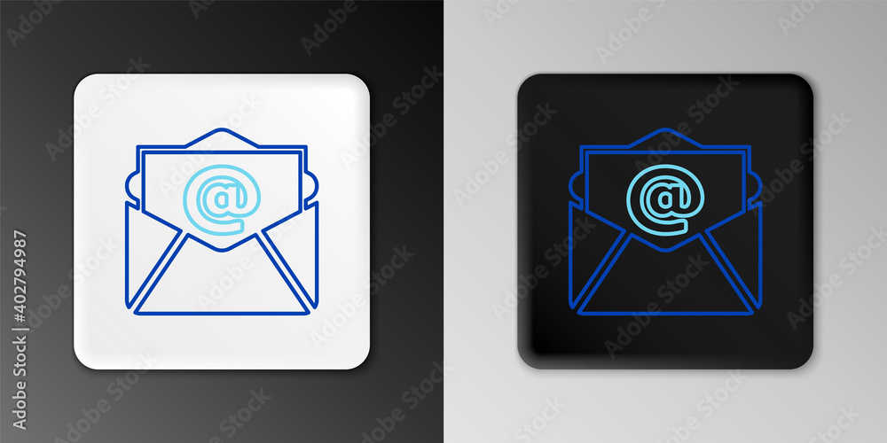Line Mail and e-mail icon isolated on grey background. Envelope symbol e-mail. Email message sign. Colorful outline concept. Vector. Line Mail and e-mail icon isolated on grey background. Envelope symbol e-mail. Email message sign. Colorful outline concept. Vector.