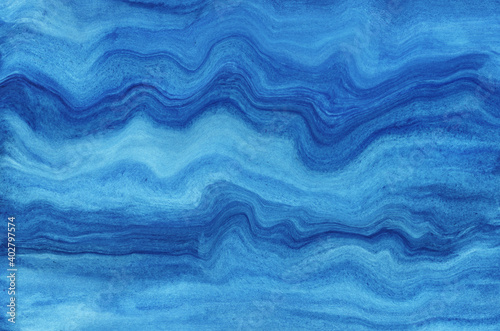 青の地層のような水彩背景素材 © comawari