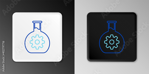 Line Bioengineering icon isolated on grey background. Element of genetics and bioengineering icon. Biology, molecule, chemical icon. Colorful outline concept. Vector.
