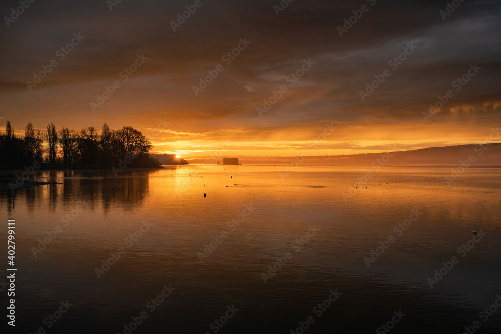 Sonnenaufgang am Bodensee
