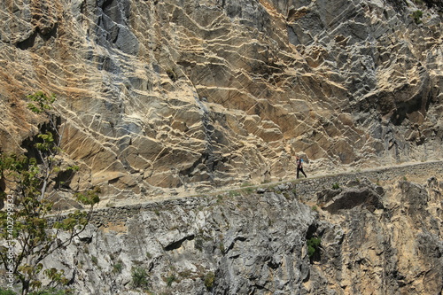 Limestone on the Ruta del Cares, in the Picos de Europa, in Spain