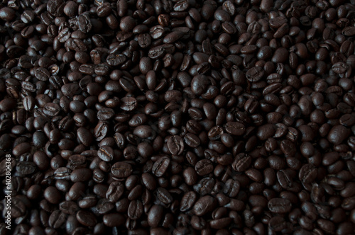 Copy space abstract coffee bean background 