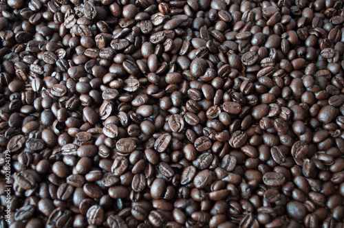 Copy space abstract coffee bean background 