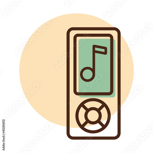 Mp3 player vector flat icon