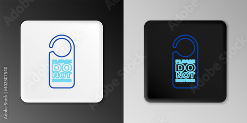 Line Please do not disturb icon isolated on grey background. Hotel Door Hanger Tags. Colorful outline concept. Vector.