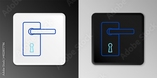 Free Download Line Door handle icon isolated on grey background. Door lock sign. Colorful outline concept. Vector. - GFXLoad