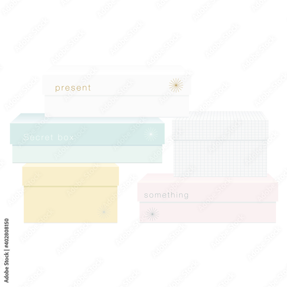 Paper colour boxes set Paper colour boxes set
