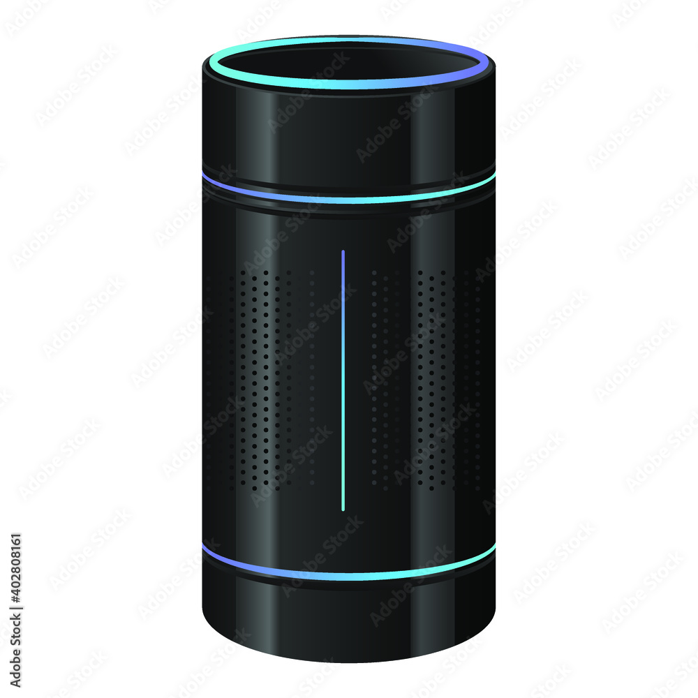 Smart home assistant. Artificial intelligence speaker Smart home assistant. Artificial intelligence speaker