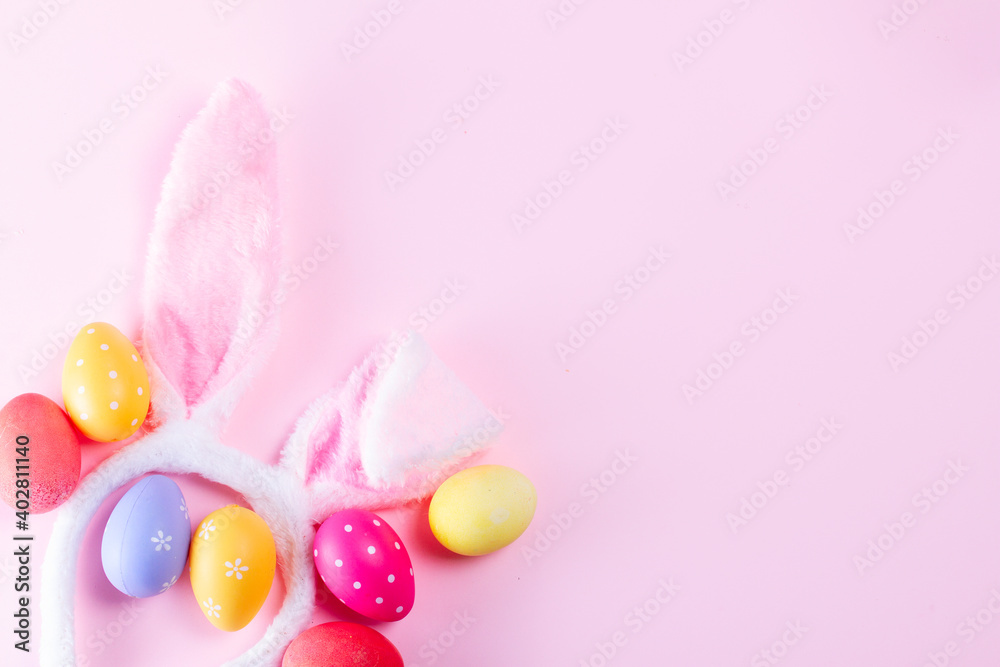 Easter scene with rabbit ears